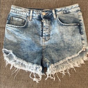 High Waist Jean Shorts